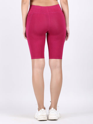 Adorna Shapparel Cycling Shorts for women with Tummy & Thigh Shaping - Magenta
