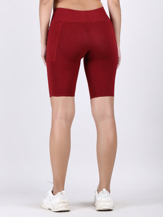 Adorna Shapparel Cycling Shorts for women with Tummy & Thigh Shaping - Maroon