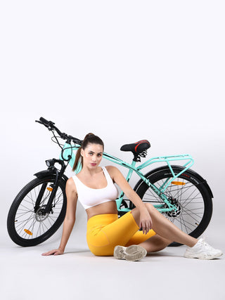 Adorna Shapparel Cycling Shorts for women with Thigh Shaping - Golden Yellow