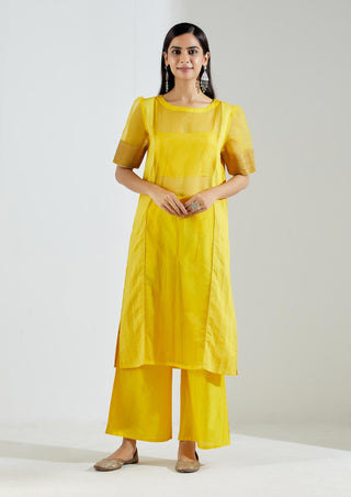 Yellow Rukbat Kurta Set (Set of 2)