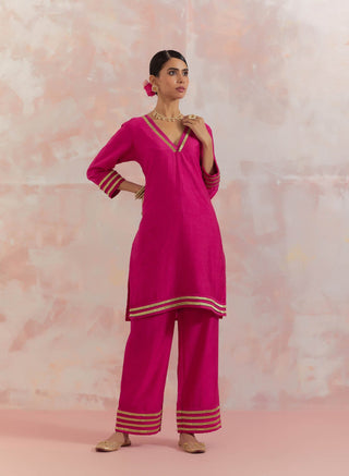 Pink Kali Short Kurta
