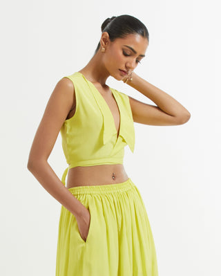 Yellow Bonita Crop Top