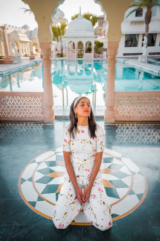 Pink printed palazzo