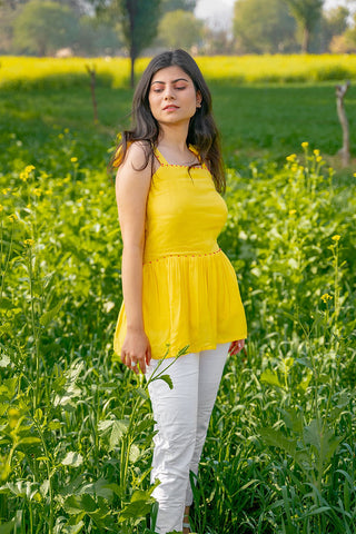 Yellow Strap Top