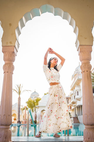 Pink printed palazzo