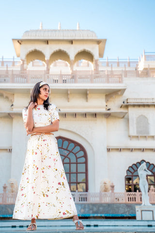 Pink printed palazzo