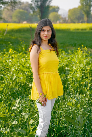 Yellow Strap Top