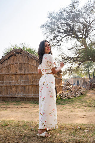 Pink printed palazzo