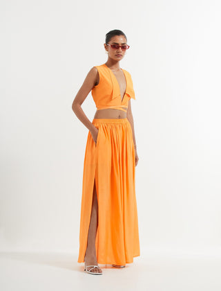 Orange Bonita Co-Ord Set Right View