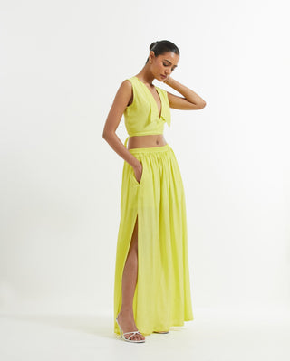 Yellow Bonita Co-Ord Set Left Side View