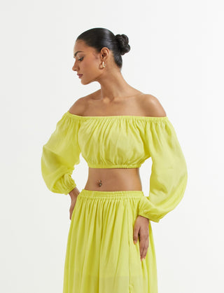 Yellow Abel Crop Top Side View