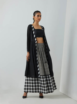 Black Chanderi Overlay Right side View