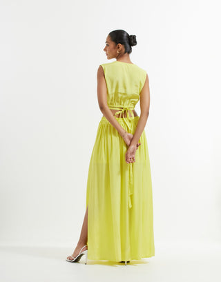 Yellow Marae Skirt Back View