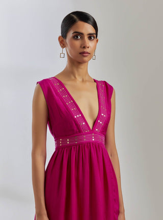 Pink Silk Sirgus Kurta Dress