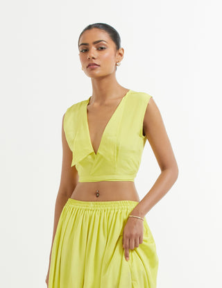 Yellow Bonita Crop Top