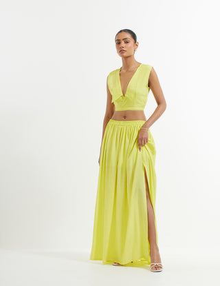 Yellow Bonita Co-Ord Set Front View