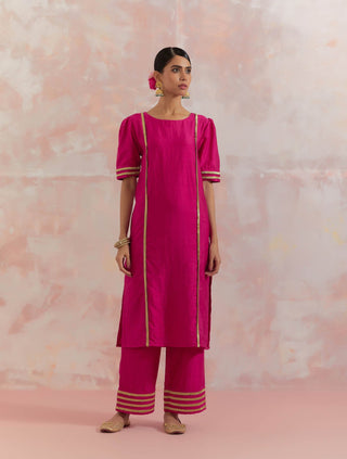 Pink Rukbat Kurta Full View