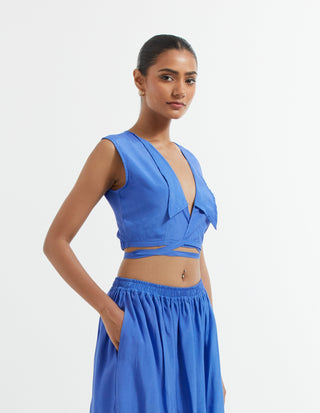 Blue Bonita Co-Ord Set Right Side View