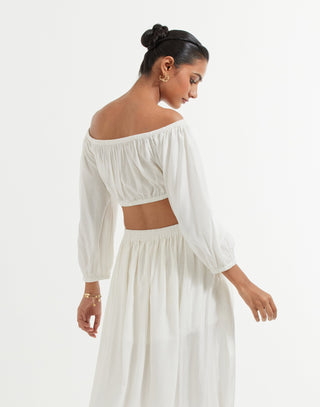 White Abel Co-Ord Set Back Side View