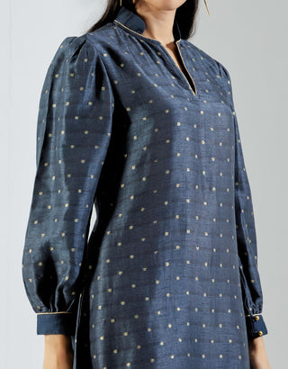 Grey Booti Polaris Kurta with Salwar (Set of 2) Close View