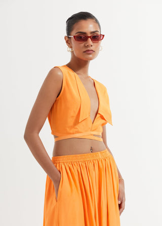 Orange Bonita Co-Ord Set Side View