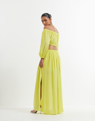 Yellow Abel Co-Ord Set Back View