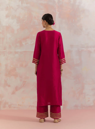 Red Rooh Kurta Back View