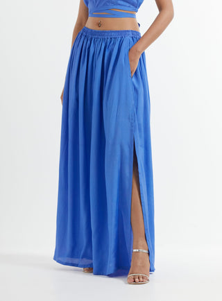 Blue Bonita Co-Ord Set Down Side View