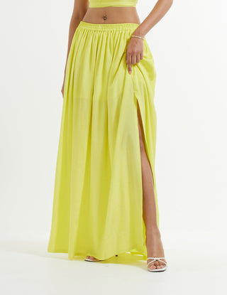 Yellow Abel Co-Ord Set Down Close View