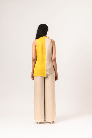 Ecru Yellow Blouse back view