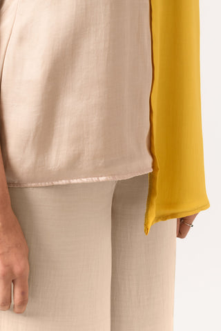 Ecru Yellow Blouse close view
