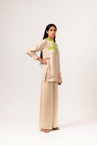 Ecru Green Full Sleeve Blouse right view