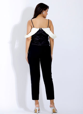 Black Cold Shoulder Party top