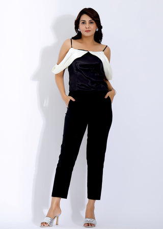 Black Cold Shoulder Party top