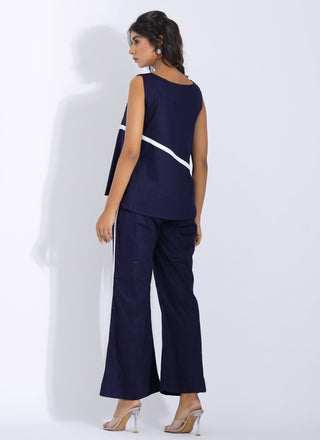 Blue Cotton Coord Set 