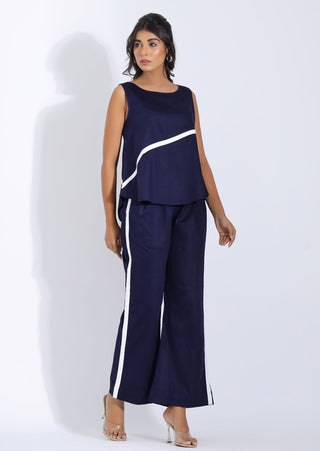 Blue Cotton Coord Set Front