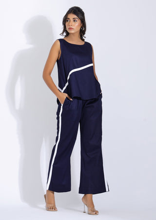 Blue Cotton Coord Set Side 1