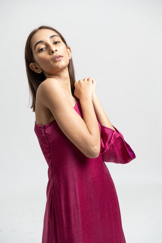 Wine Yellow Co-ordinated Set pose 4