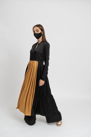 Black Gold Kurta Set by WearVega.