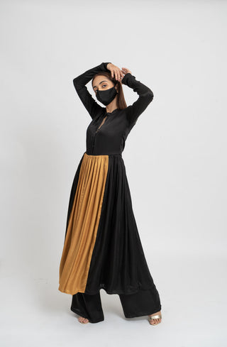 Black Gold Kurta Set by WearVega.