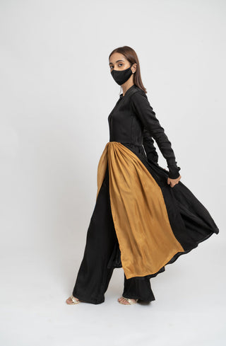 Black Gold Kurta Set by WearVega.