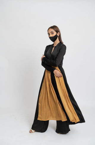 Black Gold Kurta Set by WearVega.