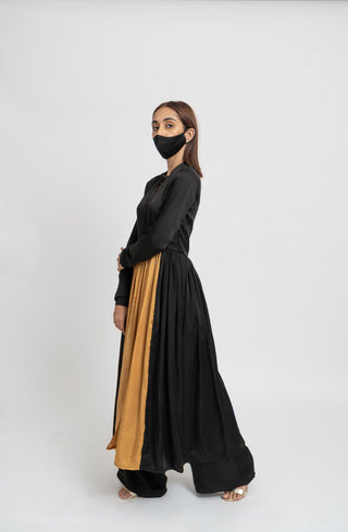 Black Gold Kurta Set by WearVega.