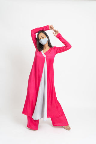 Fucshia Grey Set pose 2