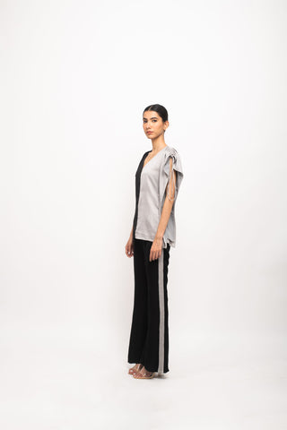 Black-Grey Kaftan Set by WearVega.