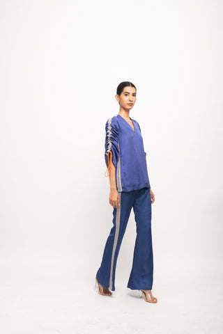 Blue-Grey Rouching Set right view