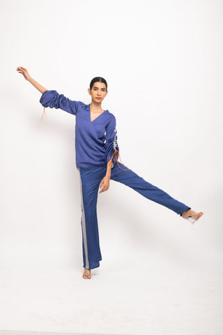 Blue-Grey Rouching Set pose 1