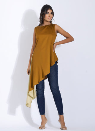 Color Block Asymmetric Top