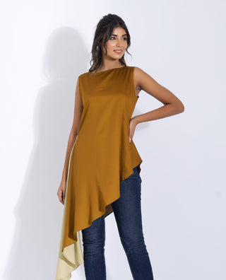 Color Block Asymmetric Top