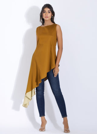 Color Block Asymmetric Top